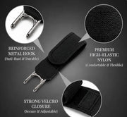 Metal Adjustable No Buckle Belts for Men and Women with Hook (2Pcs)
